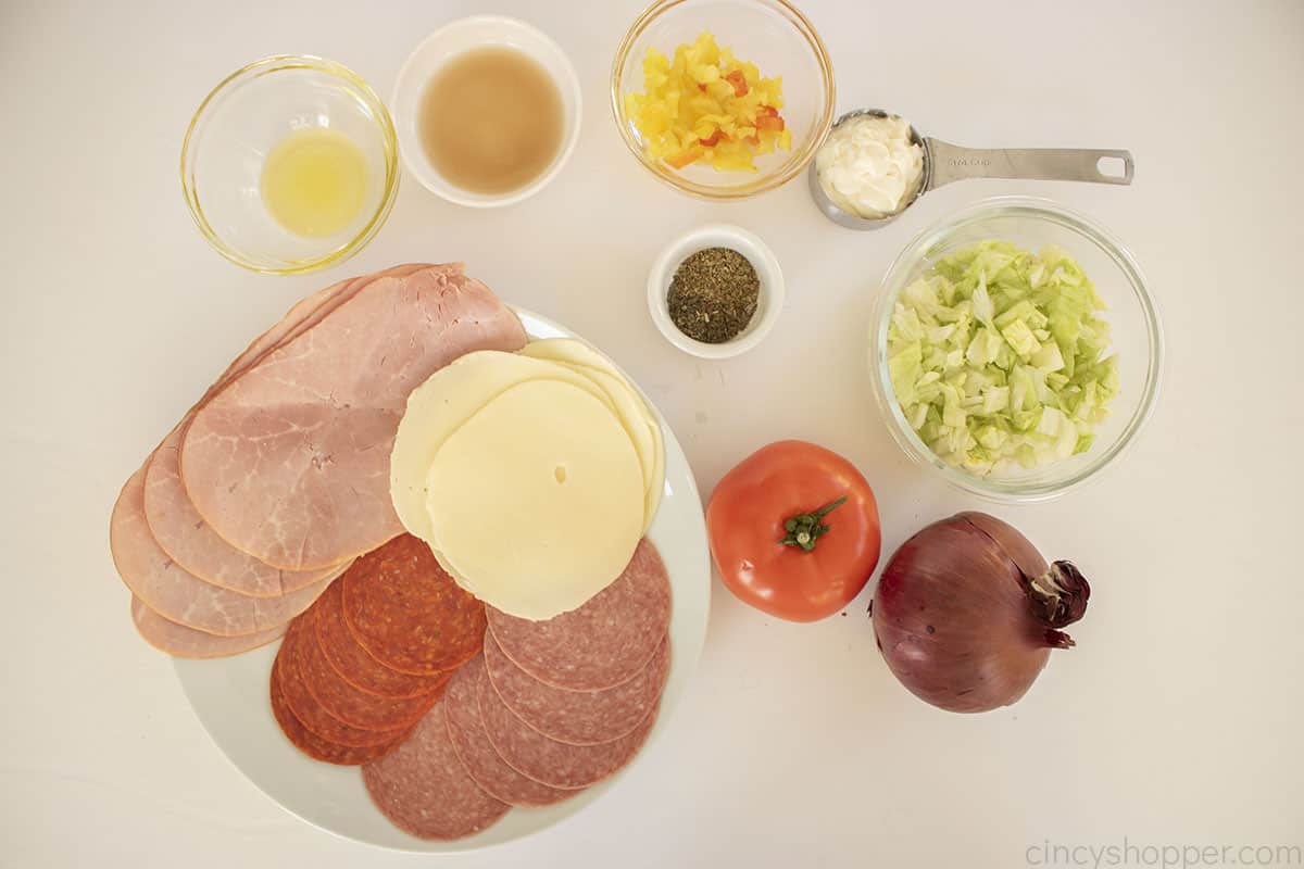 Italian Hoagie Dip ingredients