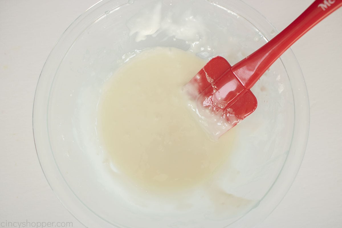 Bread glaze in a mixing bowl.