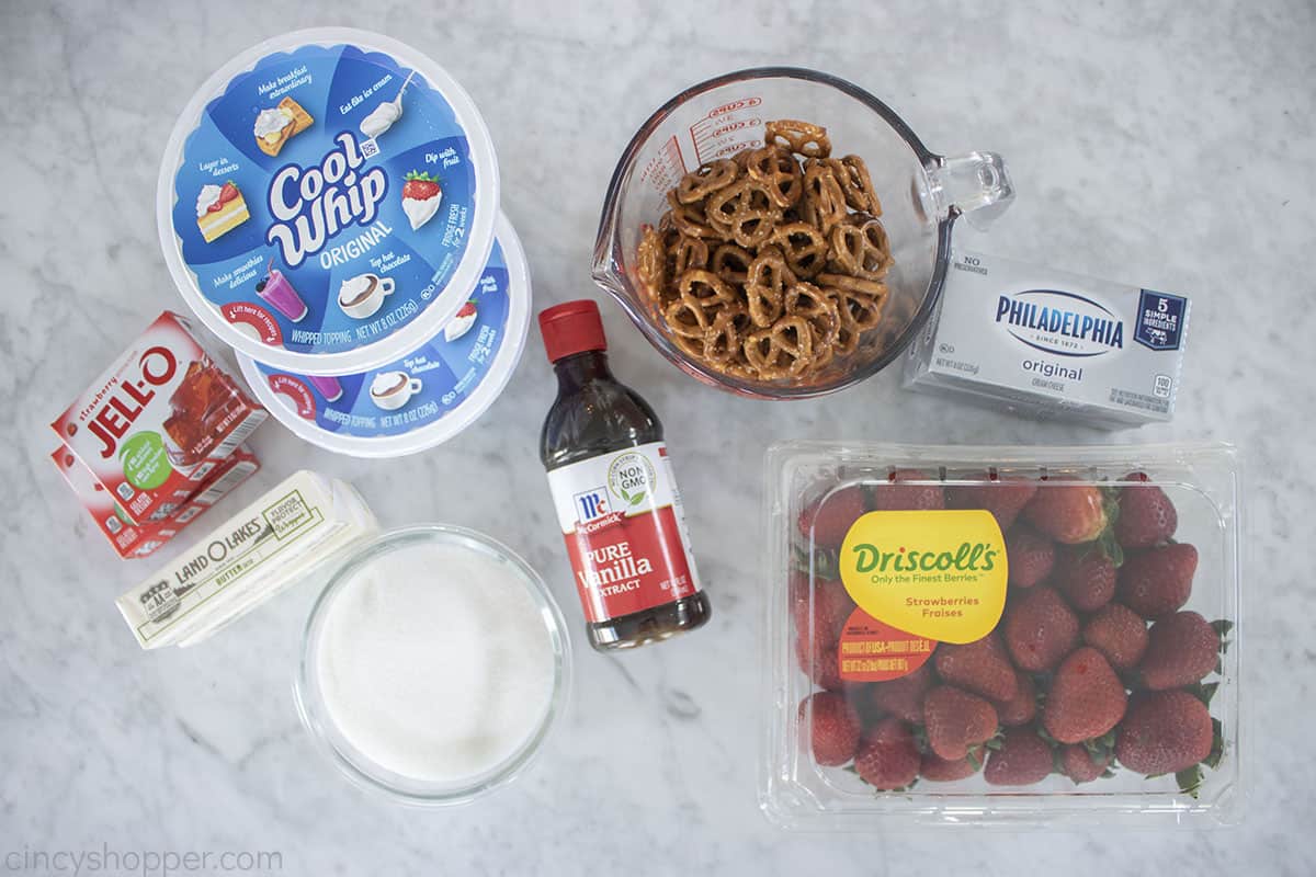 Ingredients for Pretzel Salad