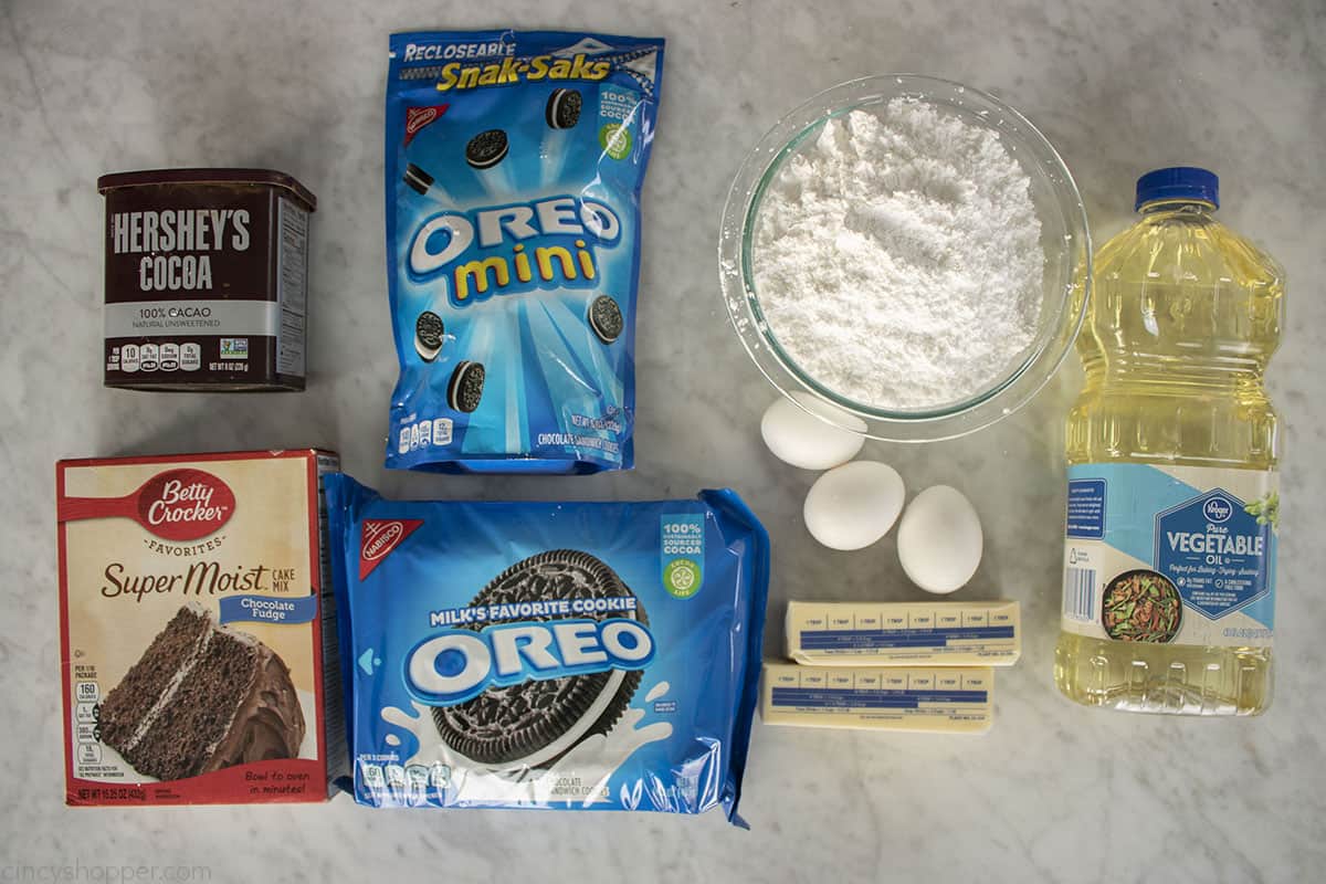 Halloween Oreo Bat Cupcake ingredients.