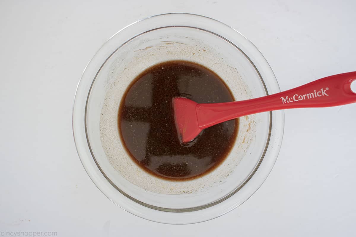 Mixed cinnamon sugar butter mixture.