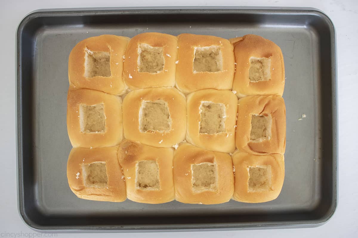 Cavities removed from Kings Hawaiian Rolls.