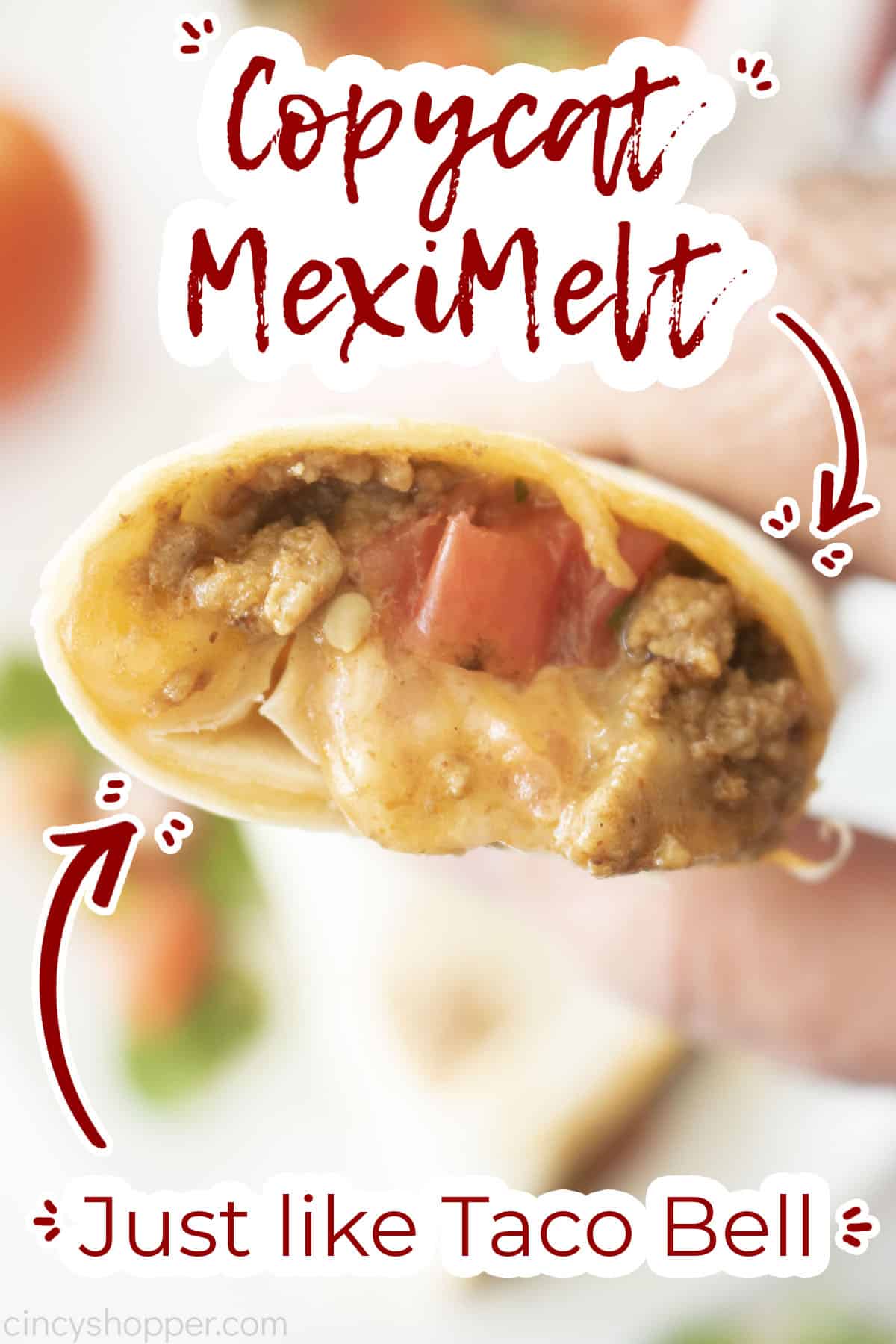 Text on image Copycat MexiMelt Just like Taco Bell