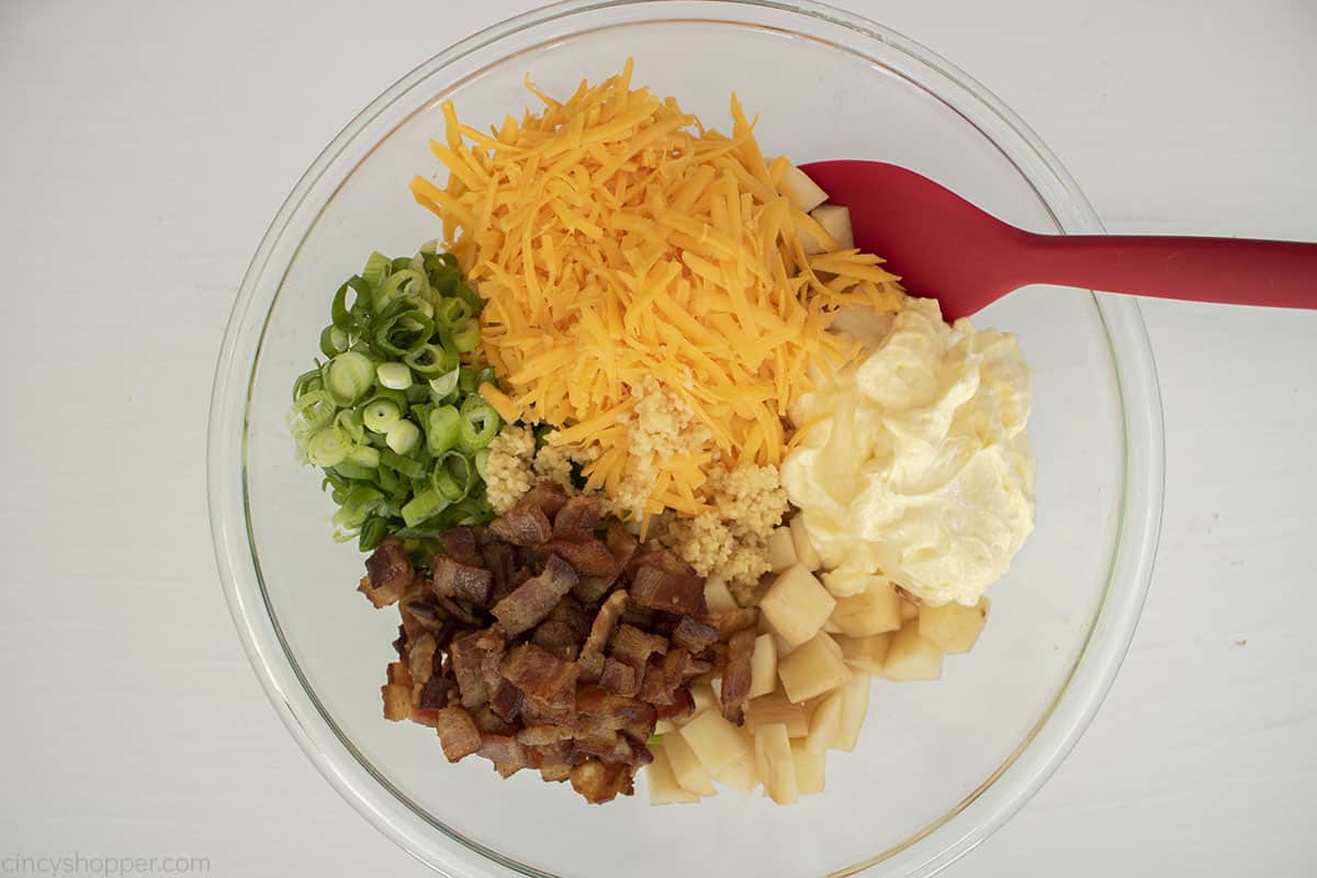 Mississippi Mud Potato ingredients in a bowl.