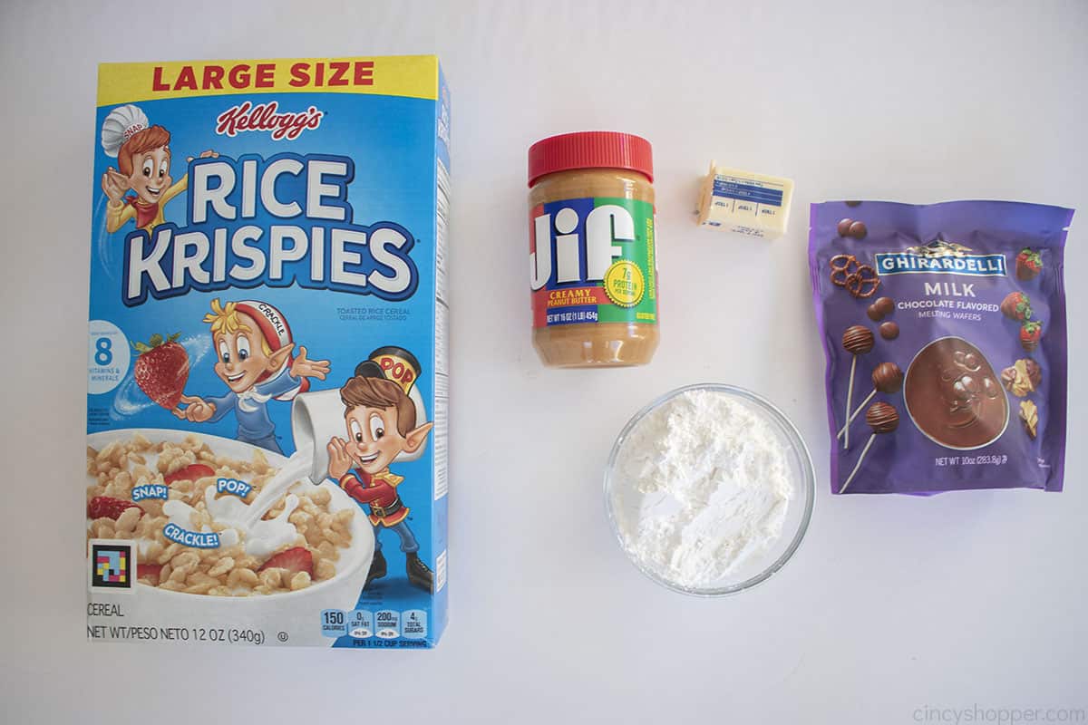 Peanut Butter Rice Krispie Balls Ingredients