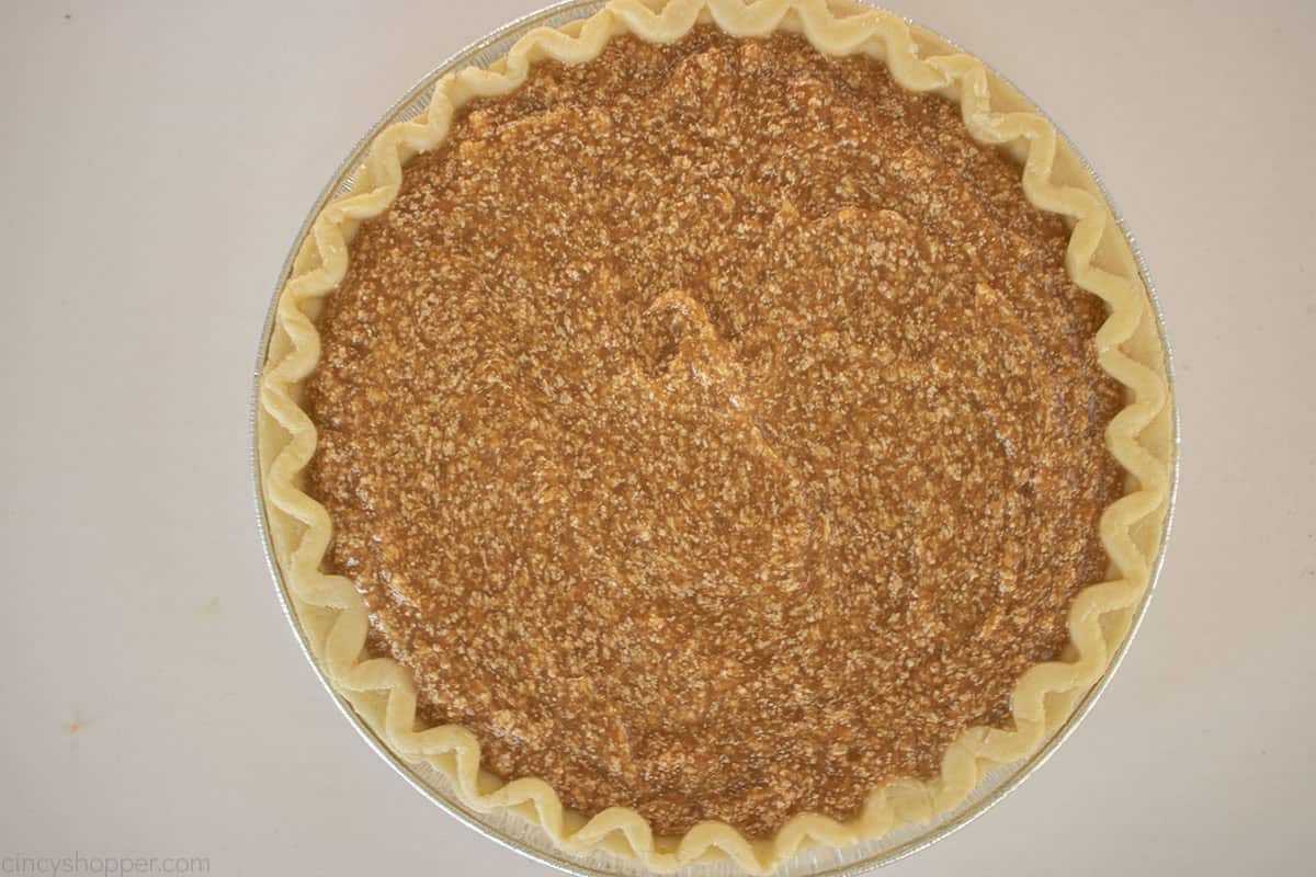 Unbaked sweet potato pie.