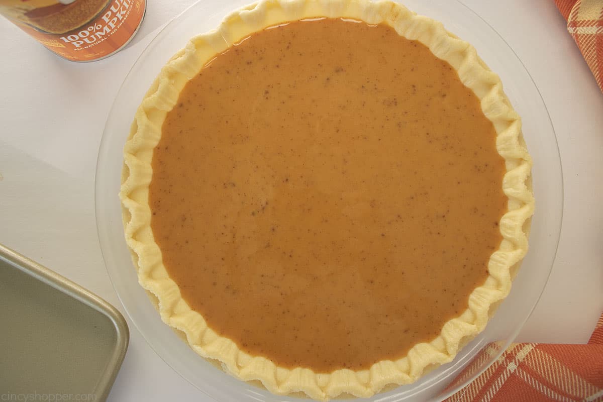 Pie ready for oven.