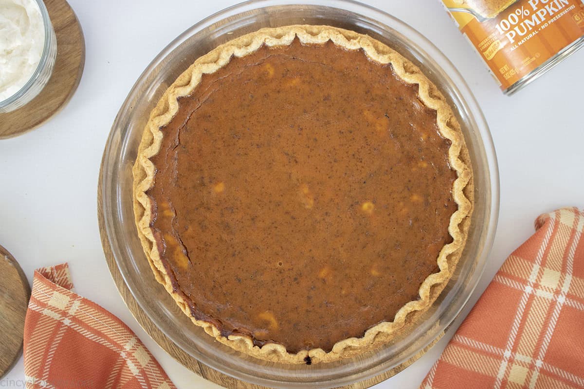 Whole Fresh baked Pumpkin pie.