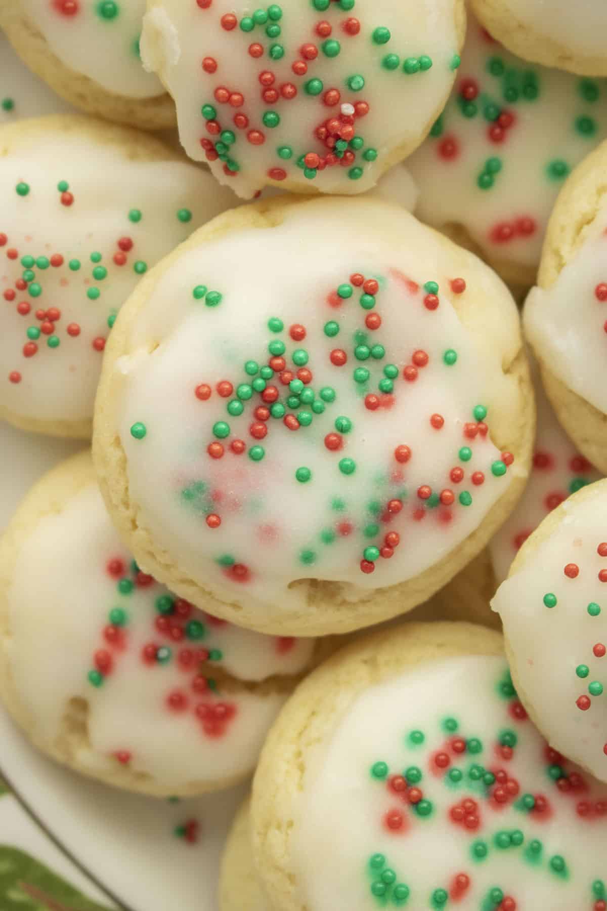 Closeup of Italian Anisette Cookies.