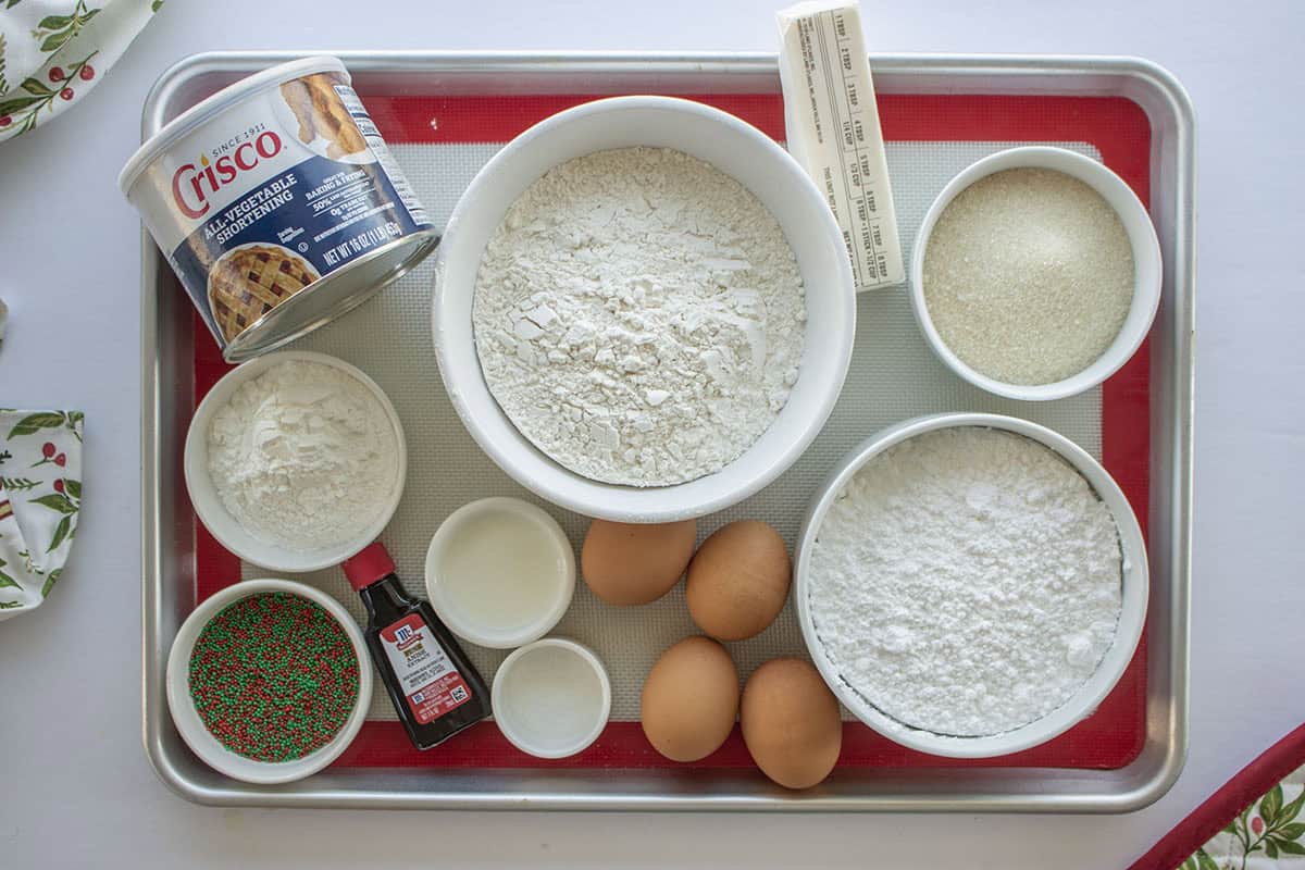 Anise Cookie Ingredients.