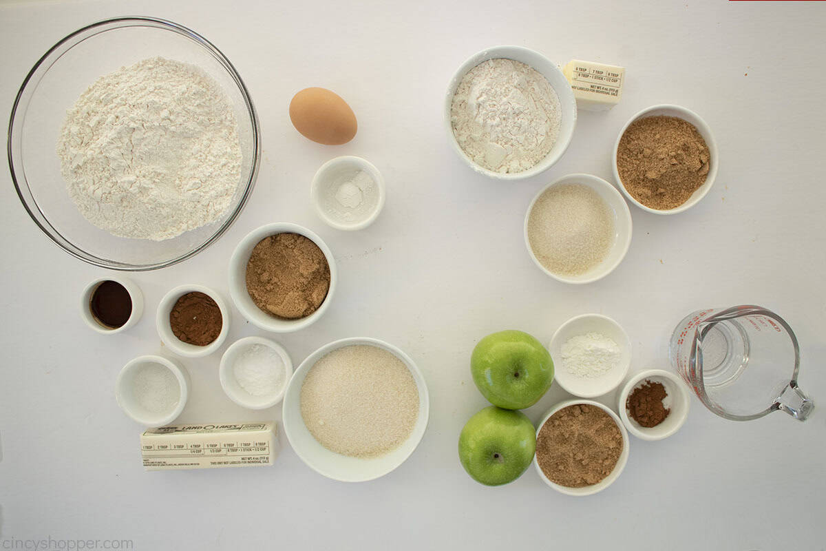 Ingredients to make Apple Pie Cookies.