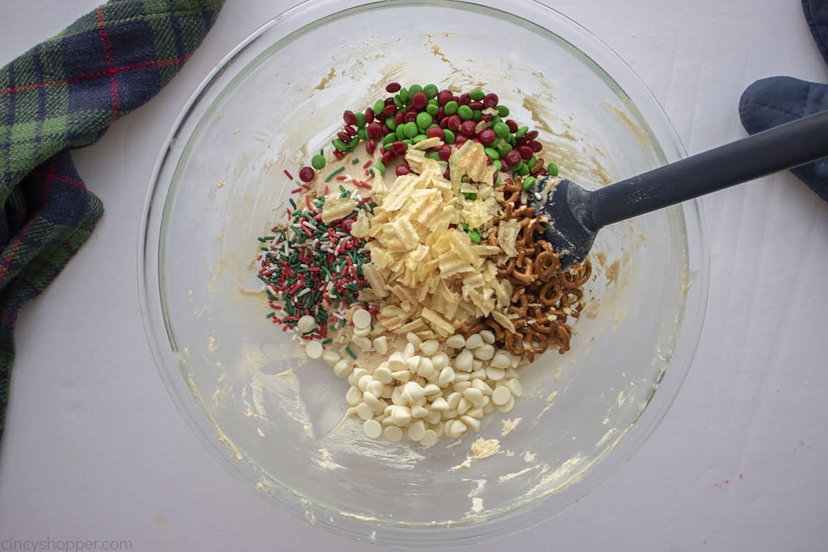 Cookie mixins added to cookie dough.