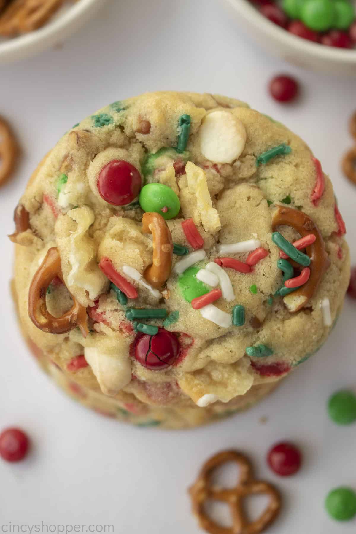 Closeup view of Kitchen sink cookies.