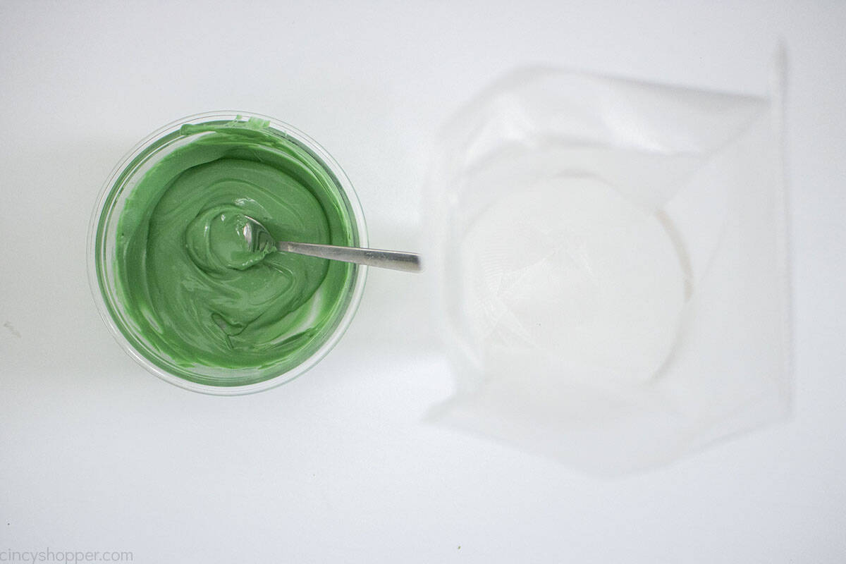 Melting chocolates in a bowl.