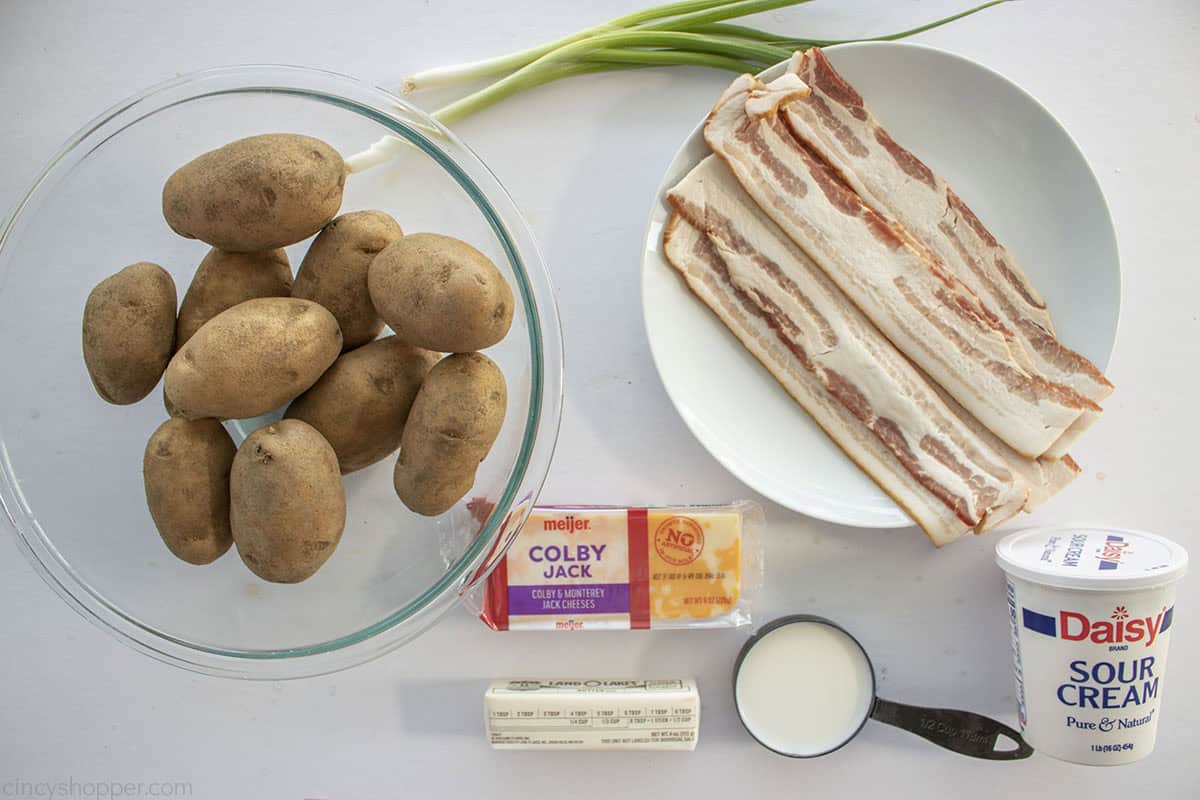 Ingredients to make Loaded Mashed Potato Casserole