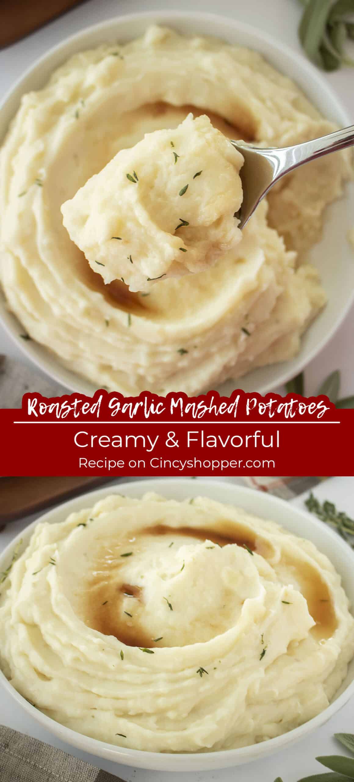 Long pin collage with text on image Creamy and Flavorful