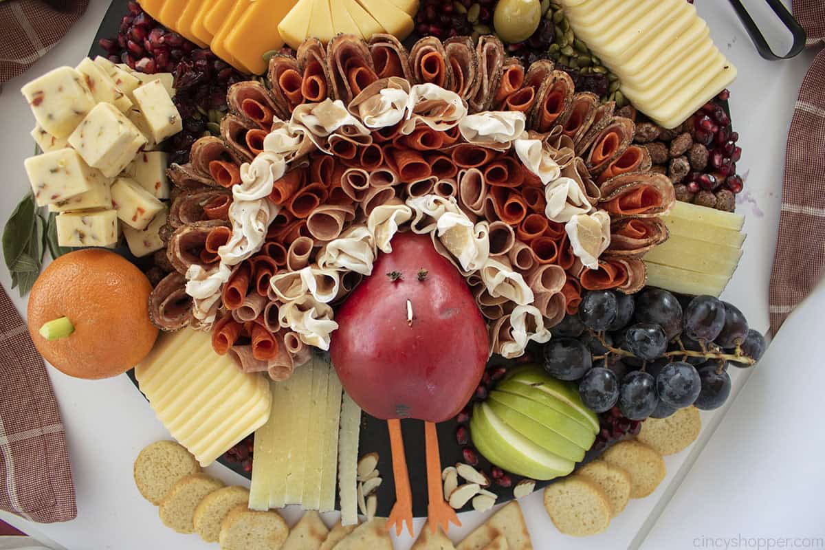 Closeup of turkey body.