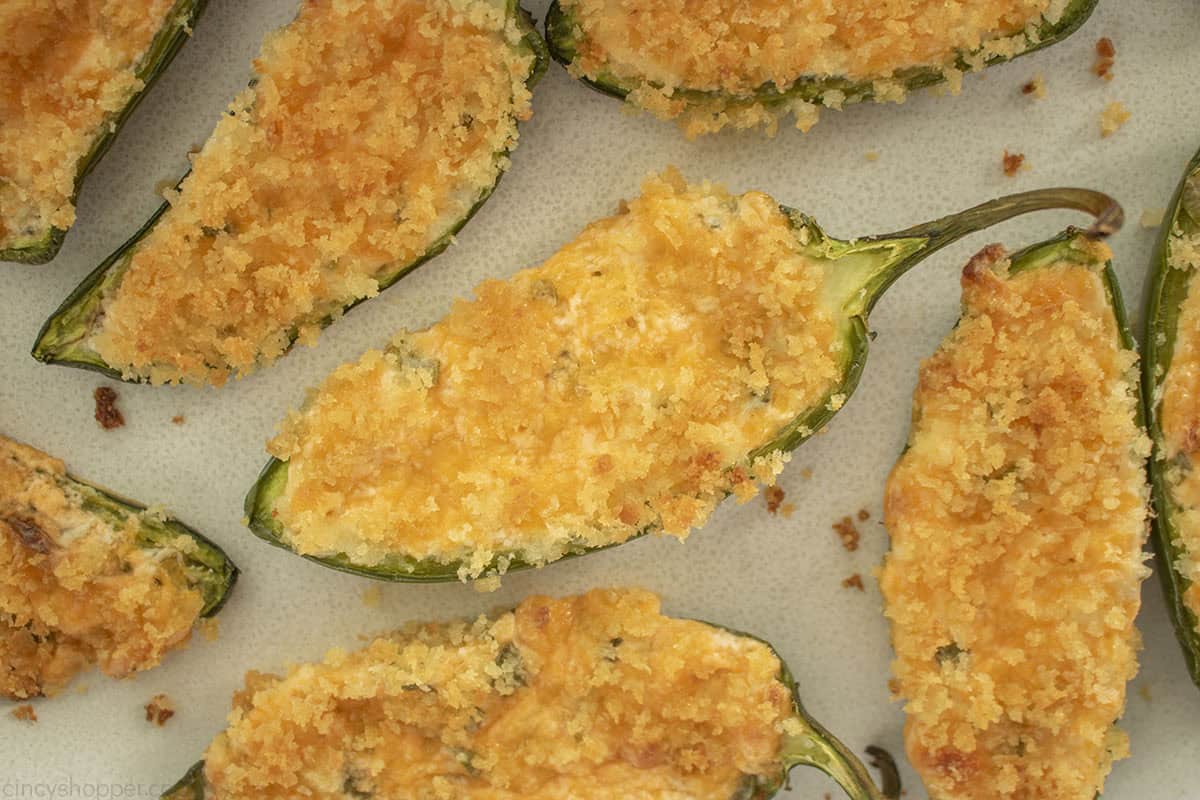 Fresh baked Jalapeno poppers with cream cheese filling