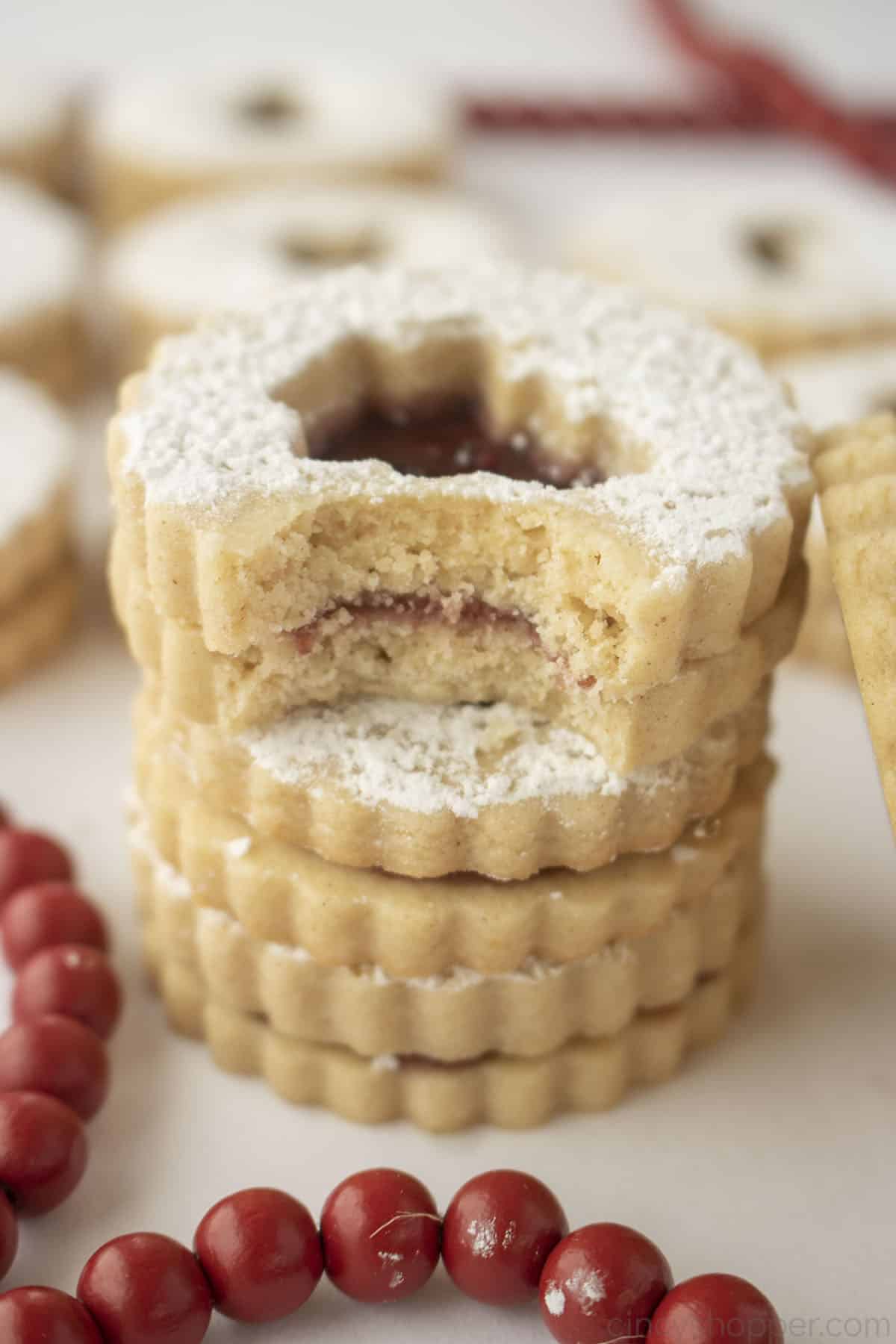Linzer cookie with bite.