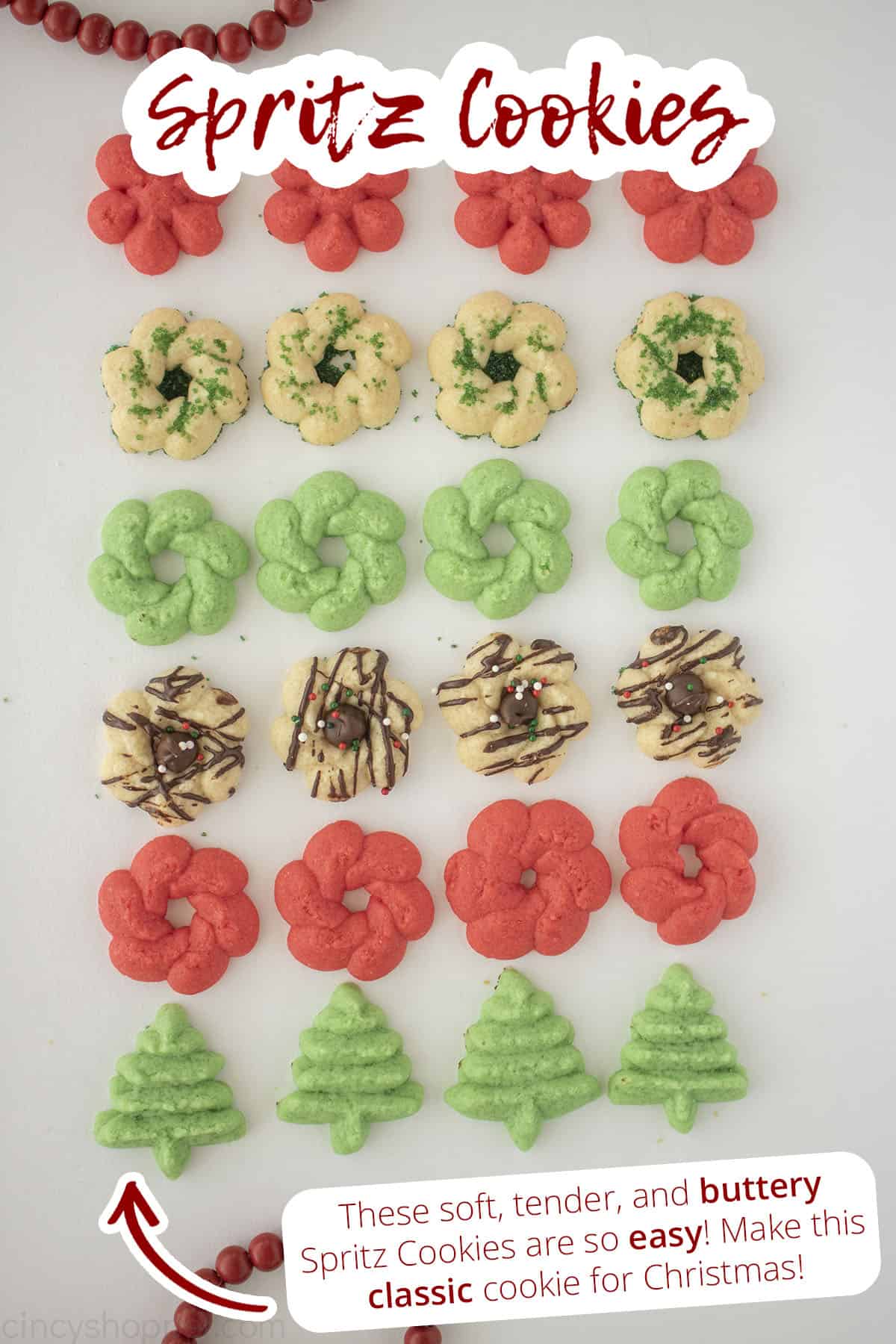 Cookie Pressed Christmas with text on image A Christmas Classic.