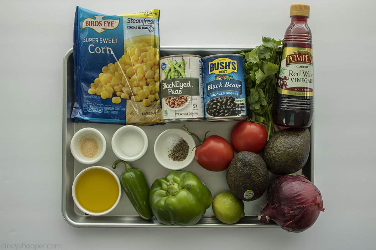Cowboy Caviar ingredients.