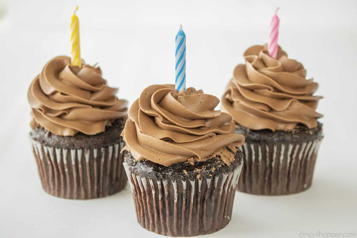 Chocolate Cupcakes with Chocolate Buttercream Frosting.