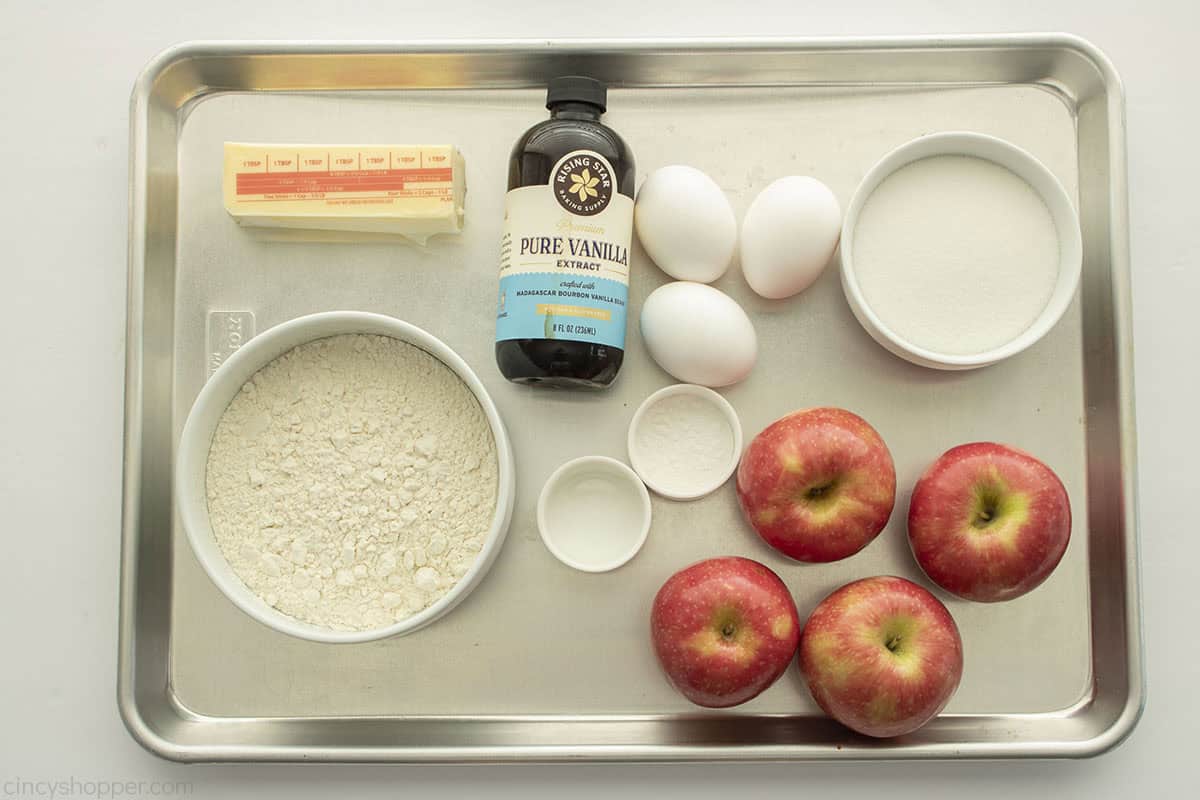 French Apple Cake ingredients